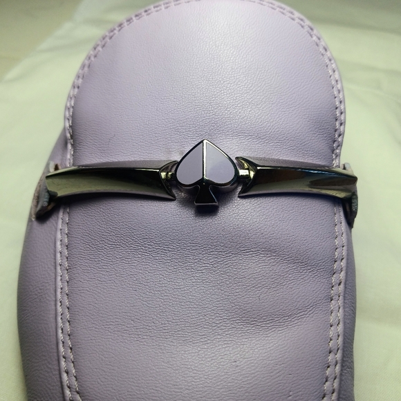 KATE SPADE NY LANA MULES LILAC LEATHER SZ 7.5 - Picture 4 of 16